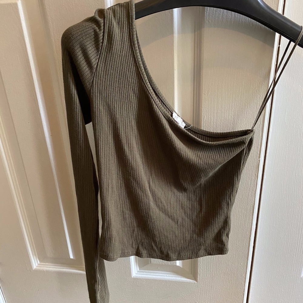 Green One Shoulder Top